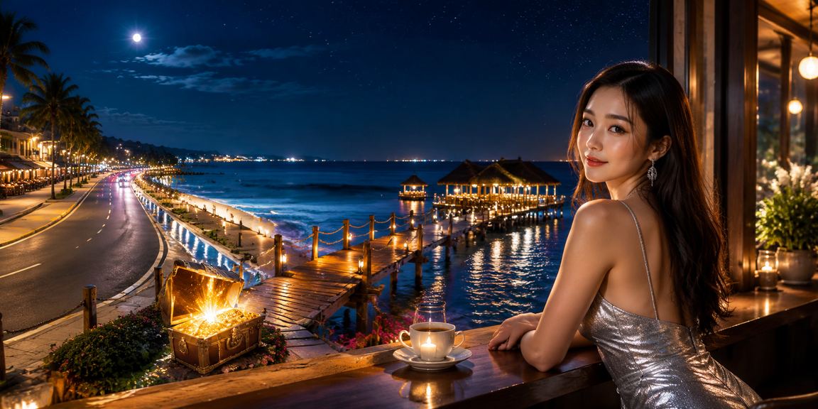 Quán cà phê tại Mũi Né với màn hình betting minh họa lộ trình đọc ưu đãi