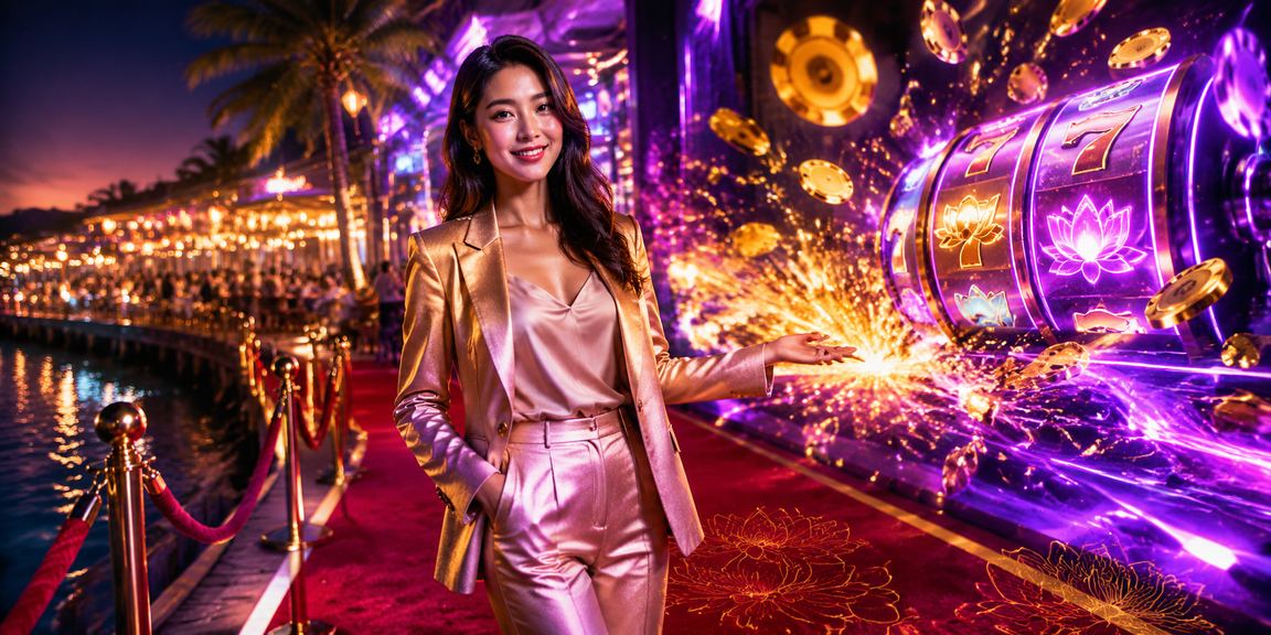 Không gian slots neon tại Phú Quốc minh họa nhóm trò chơi quay nhanh trên ct5